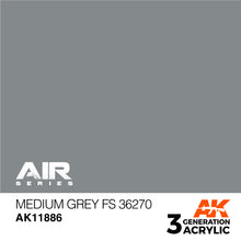 Load image into Gallery viewer, AK Interactive AK11886 Acrylic 3G Air Medium Grey FS 36270 17ml