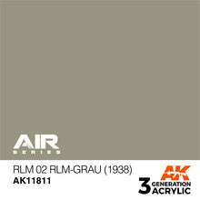 Load image into Gallery viewer, AK Interactive AK11811 Acrylic 3G Air RLM 02 RLM-Grau (1938) 17ml