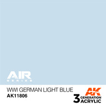 Load image into Gallery viewer, AK Interactive AK11806 Acrylic 3G Air WWI German Light Blue 17ml