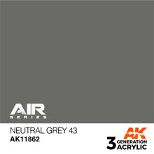 Load image into Gallery viewer, AK Interactive AK11862 Acrylic 3G Air Neutral Grey 43 17ml