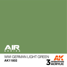 Load image into Gallery viewer, AK Interactive AK11802 Acrylic 3G Air WWI German Light Green 17ml