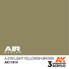 Load image into Gallery viewer, AK Interactive AK11914 Acrylic 3G Air A-21m Light Yellowish 17ml