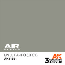 Load image into Gallery viewer, AK Interactive AK11891 Acrylic 3G Air IJN J3 Hai-iro (Grey) 17ml