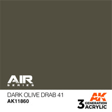 Load image into Gallery viewer, AK Interactive AK11860 Acrylic 3G Air Dark Olive Drab 41 17ml