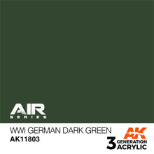 Load image into Gallery viewer, AK Interactive AK11803 Acrylic 3G Air WWI German Dark Green 17ml
