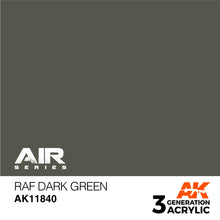 Load image into Gallery viewer, AK Interactive AK11840 Acrylic 3G Air RAF Dark Green 17ml