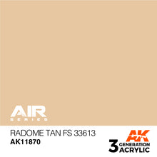 Load image into Gallery viewer, AK Interactive AK11870 Acrylic 3G Air Radome Tan FS 33613 17ml