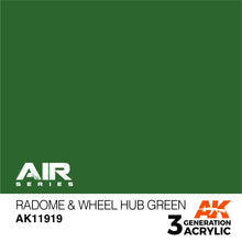 Load image into Gallery viewer, AK Interactive AK11919 Acrylic 3G Air Radome &amp; Wheel Hub Green 17ml