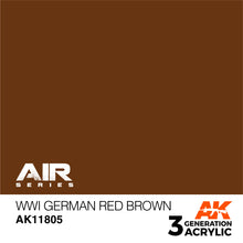 Load image into Gallery viewer, AK Interactive AK11805 Acrylic 3G Air WWI German Red Brown 17ml
