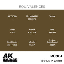 Load image into Gallery viewer, AK Interactive RC961 Real Colors RAF Dark Earth 17ml