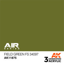Load image into Gallery viewer, AK Interactive AK11875 Acrylic 3G Air Field Green FS 34097 17ml