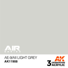 Load image into Gallery viewer, AK Interactive AK11908 Acrylic 3G Air AE-9/AII Light Grey 17ml