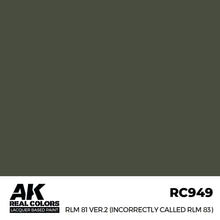 Load image into Gallery viewer, AK Interactive RC949 Real Colors RLM 81 Ver.2 (incorrectly called RLM 83) 17ml