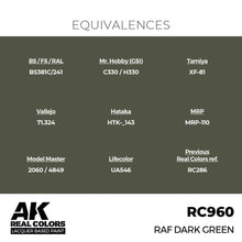 Load image into Gallery viewer, AK Interactive RC960 Real Colors RAF Dark Green 17ml