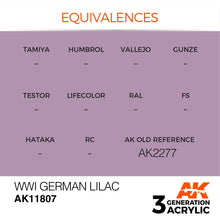 Load image into Gallery viewer, AK Interactive AK11807 Acrylic 3G Air WWI German Lilac 17ml