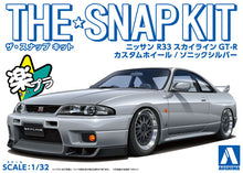 Load image into Gallery viewer, Aoshima Snap Kit 1/32 Nissan GT-R R33 Sonic Silver 15-SP4 06641