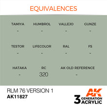 Load image into Gallery viewer, AK Interactive AK11827 Acrylic 3G Air RLM 76 Version 1