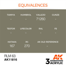 Load image into Gallery viewer, AK Interactive AK11816 Acrylic 3G Air RLM 63 17ml