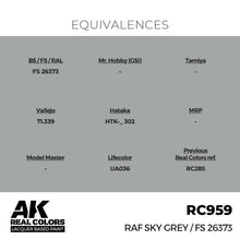 Load image into Gallery viewer, AK Interactive RC959 Real Colors RAF Sky Grey / FS 26373 17ml