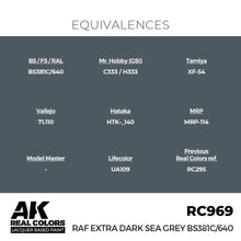 Load image into Gallery viewer, AK Interactive RC969 Real Colors RAF Extra Dark Sea Grey BS381C/640 17ml