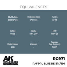 Load image into Gallery viewer, AK Interactive RC971 Real Colors RAF PRU Blue BS381C/636 17ml