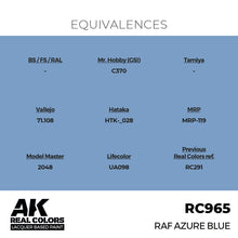 Load image into Gallery viewer, AK Interactive RC965 Real Colors RAF Azure Blue 17ml
