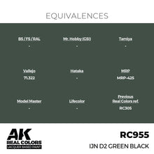 Load image into Gallery viewer, AK Interactive RC955 Real Colors IJN D2 Green Black 17ml