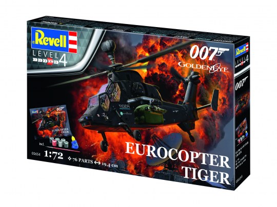 Revell 1/72 James Bond Eurocopter Tiger Helicopter from GoldenEye Movie 5654