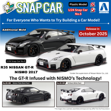 Load image into Gallery viewer, Aoshima 1/24 SNAP CAR R35 NISSAN GT-R NISMO 2017 Meteor Black 05-MB 06787
