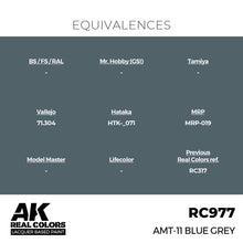 Load image into Gallery viewer, AK Interactive RC977 Real Colors AMT-11 Blue Grey 17ml