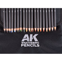 Load image into Gallery viewer, AK Interactive AK10050 Weathering Pencils with Cloth Case (All 37 Colours)