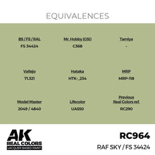 Load image into Gallery viewer, AK Interactive RC964 Real Colors RAF Sky / FS 34424 17ml