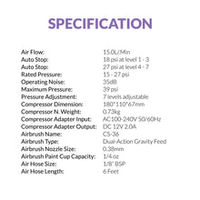 Load image into Gallery viewer, Gaahleri Airbrush and Serenair Mini Compressor GTS-06 42861