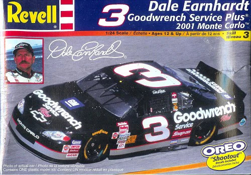 Revell 1/25 No3 Dale Earnhardt 2001 Goodwrench Monte Carlo NASCAR