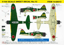 Load image into Gallery viewer, Sweet 1/144 Japanese A6M2b Kounoike Flying Group (Green Ver.) No.13