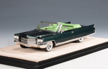 Load image into Gallery viewer, Stamp 1/43 1963 Cadillac Eldorado Biarritz Open Roof Brewster green met STM63001