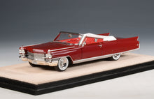 Load image into Gallery viewer, Stamp 1/43 1963 Cadillac Eldorado Biarritz Open Roof Matador Red Met. STM63003