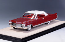 Load image into Gallery viewer, Stamp 1/43 1963 Cadillac Eldorado Biarritz Closed Roof Matador Red STM63004