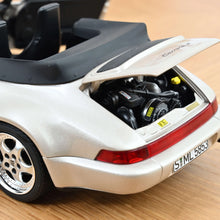 Load image into Gallery viewer, Norev 1/18 Porsche 911 Turbo Look Cabriolet 1992 Zermatt Silver 187140