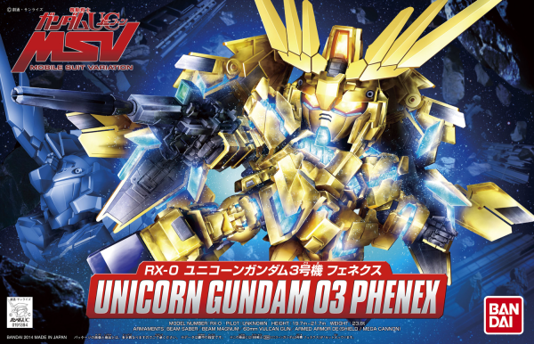 Bandai SD #394 RX-0 Unicorn Gundam 03 Phenex 5060677 – Burbank's