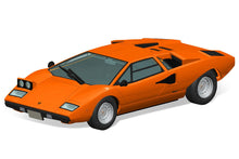 Load image into Gallery viewer, Aoshima Snap Kit 1/32 Lamborghini Countach LP400 Orange 20-C 06535