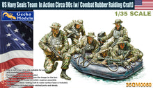 Load image into Gallery viewer, Gecko Models 1/35 US Navy Seals Team 1990s w/ Combat Rubber Raiding Craft 35GM0060'