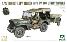 Load image into Gallery viewer, Takom 1/16 US 1/4 Ton 4x4 G503 MB Utility Truck w/ 1/4 Ton Trailer 1026' COMING SOON!