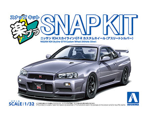 Aoshima Snap Kit 1/32#12CU-AS Nissan R34 Skyline GT-R Custom