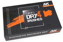 Load image into Gallery viewer, AK Interactive AKB103 Synthetic Drybrush Set (4)