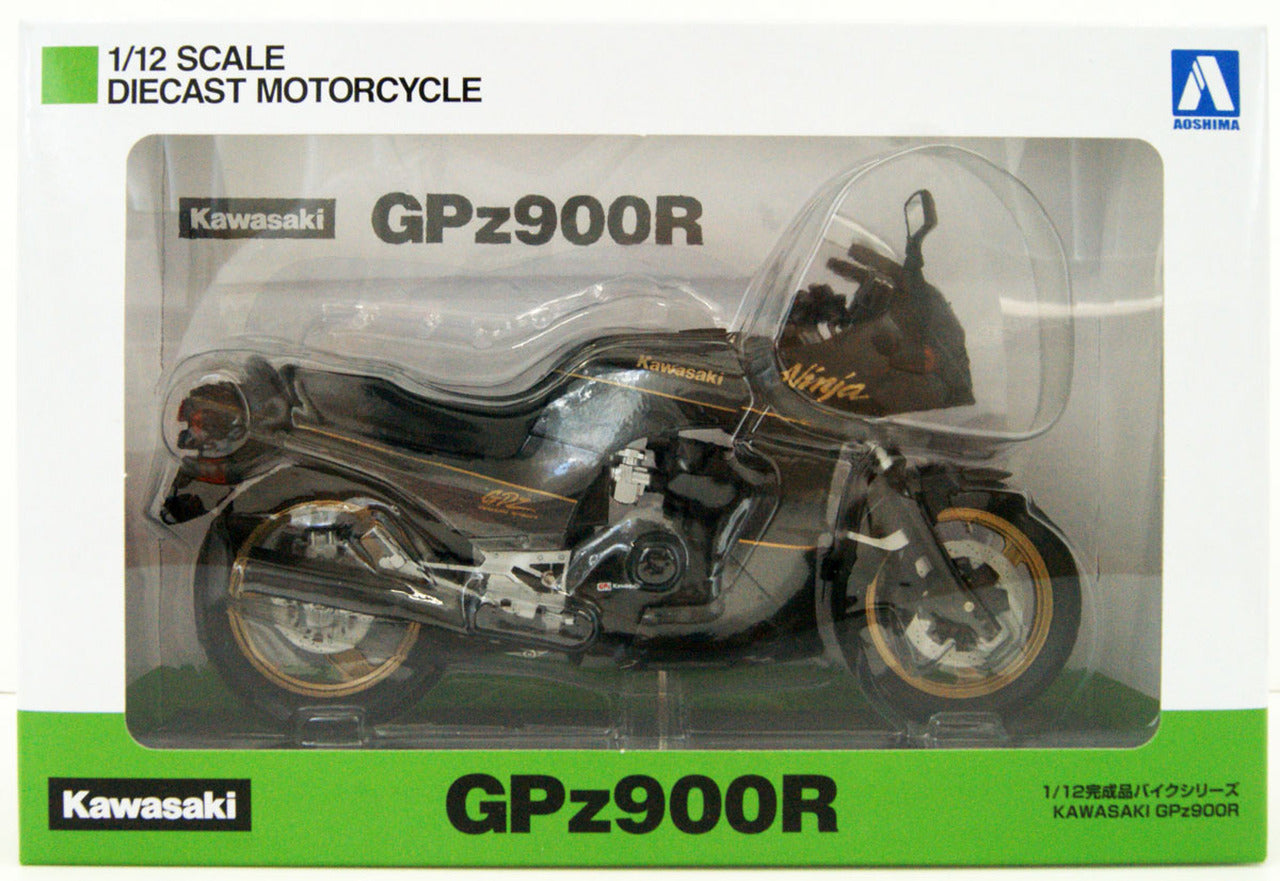 Aoshima 1/12 Kawasaki GPz900R Ninja Black/Gold Pre Built 109229