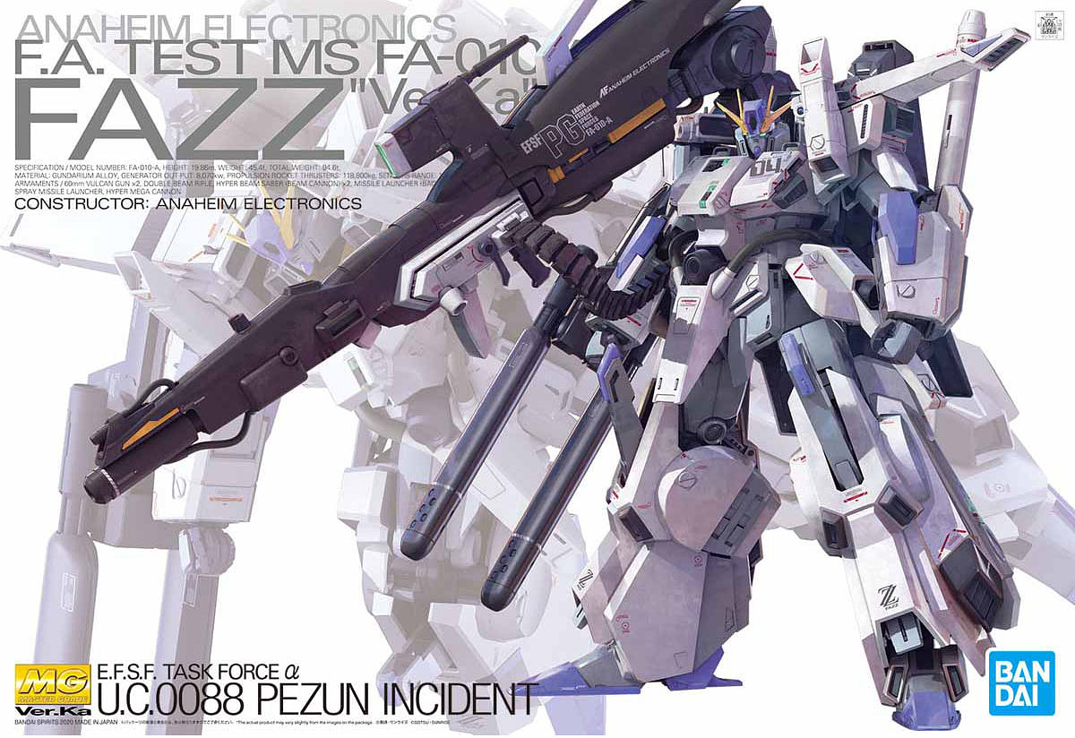 Bandai 1/100 MG 1/100 FAZZ Ver.Ka 5058880' – Burbank's House of