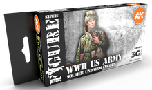 Load image into Gallery viewer, AK Interactive AK11675 3rd Gen Acrylic US Uniforms WWII (6 x 18ml)