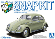 Load image into Gallery viewer, Aoshima SNAP KIT 1/32 Volkswagen Beetle (Reed Green) #20-RG 06802'