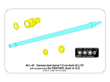 Load image into Gallery viewer, Aber 1/48 German 7.5cm KwK 42L/70 for Panther Ausf. A/D/G Metal Barrel 48 L-43'